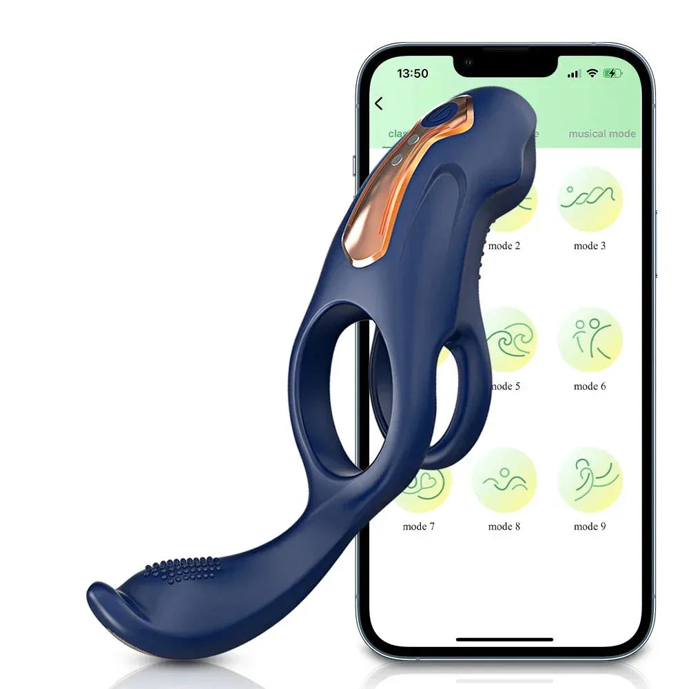 Remote Control Dual Vibrating Cock Ring for Couples-6