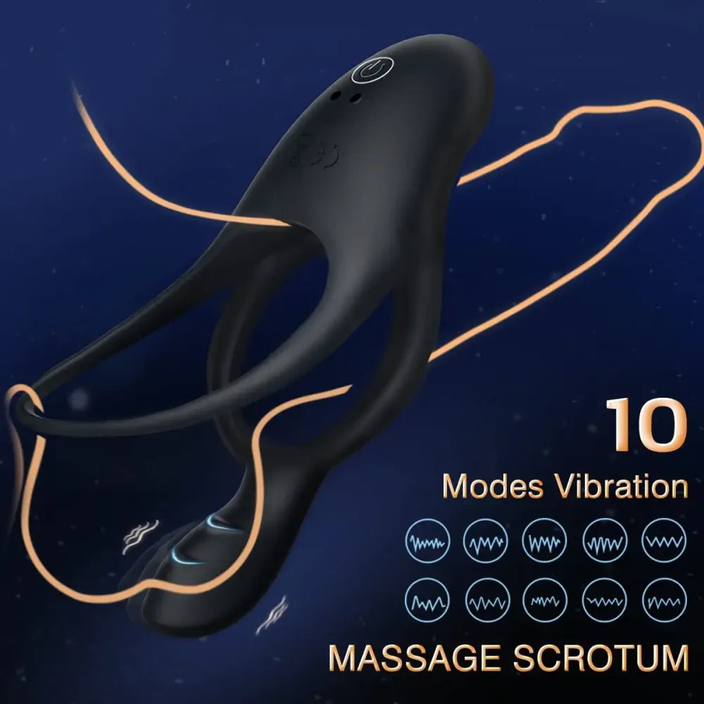 Remote Control Dual Vibrating Cock Ring for Couples-1