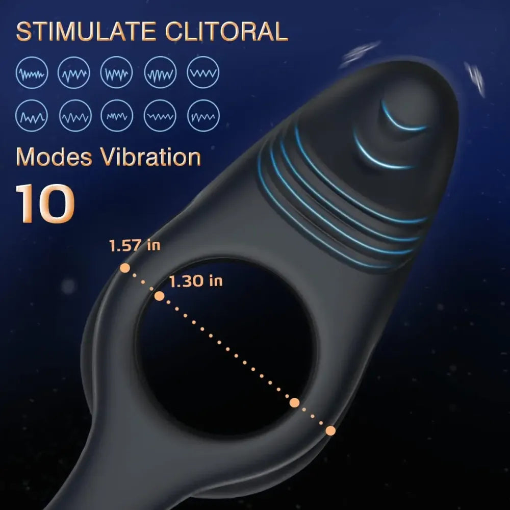 Remote Control Dual Vibrating Cock Ring for Couples-3