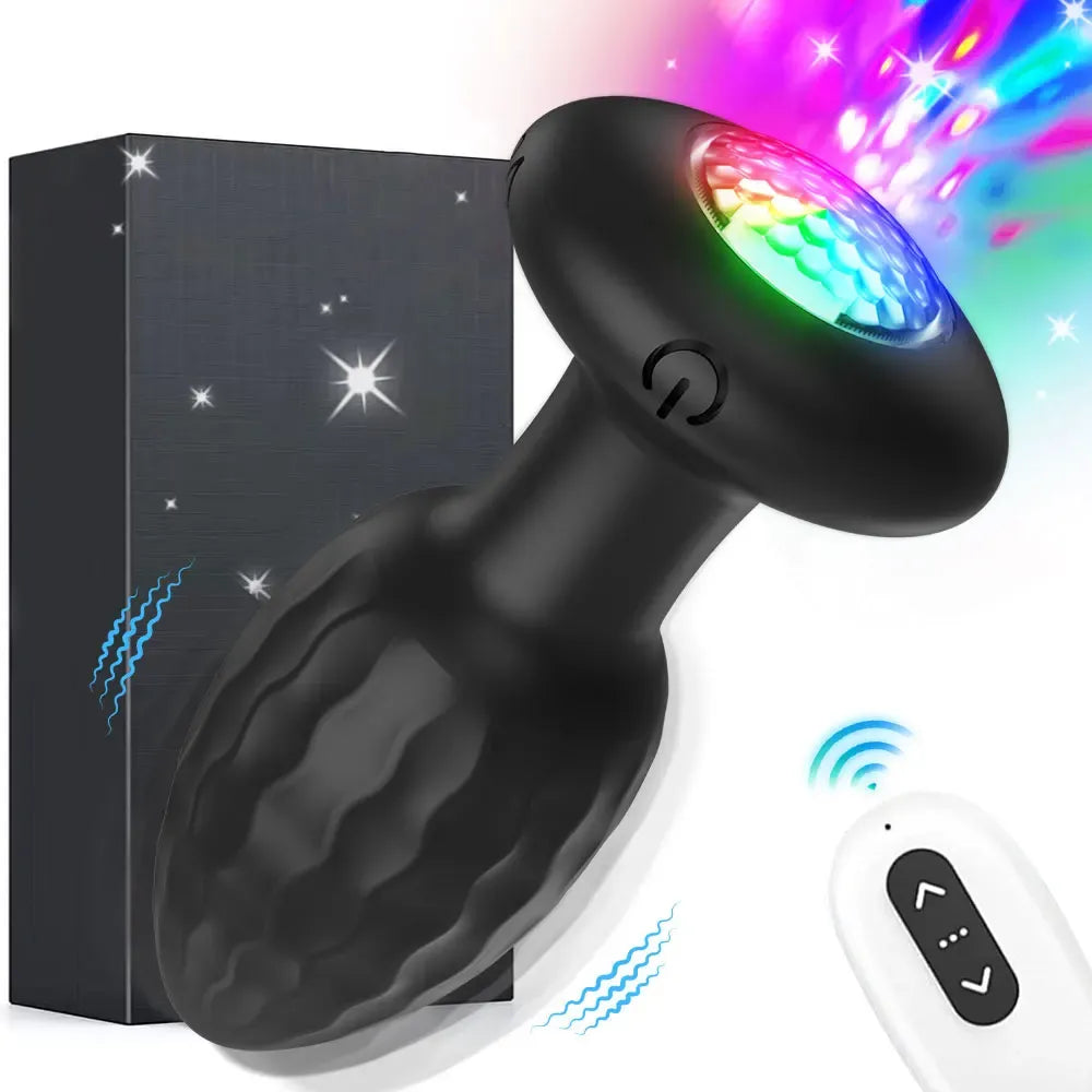 Remote Prostate Massager Led Light Anal Toy-5