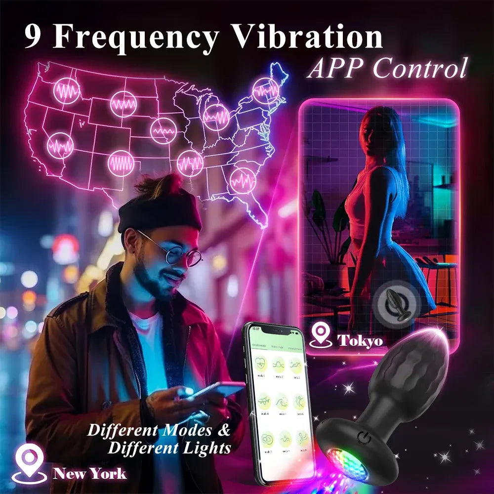 Remote Prostate Massager Led Light Anal Toy-1