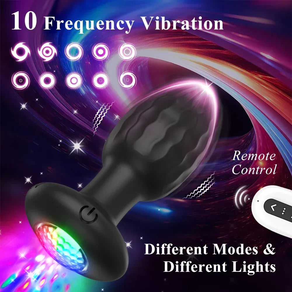 Remote Prostate Massager Led Light Anal Toy-2