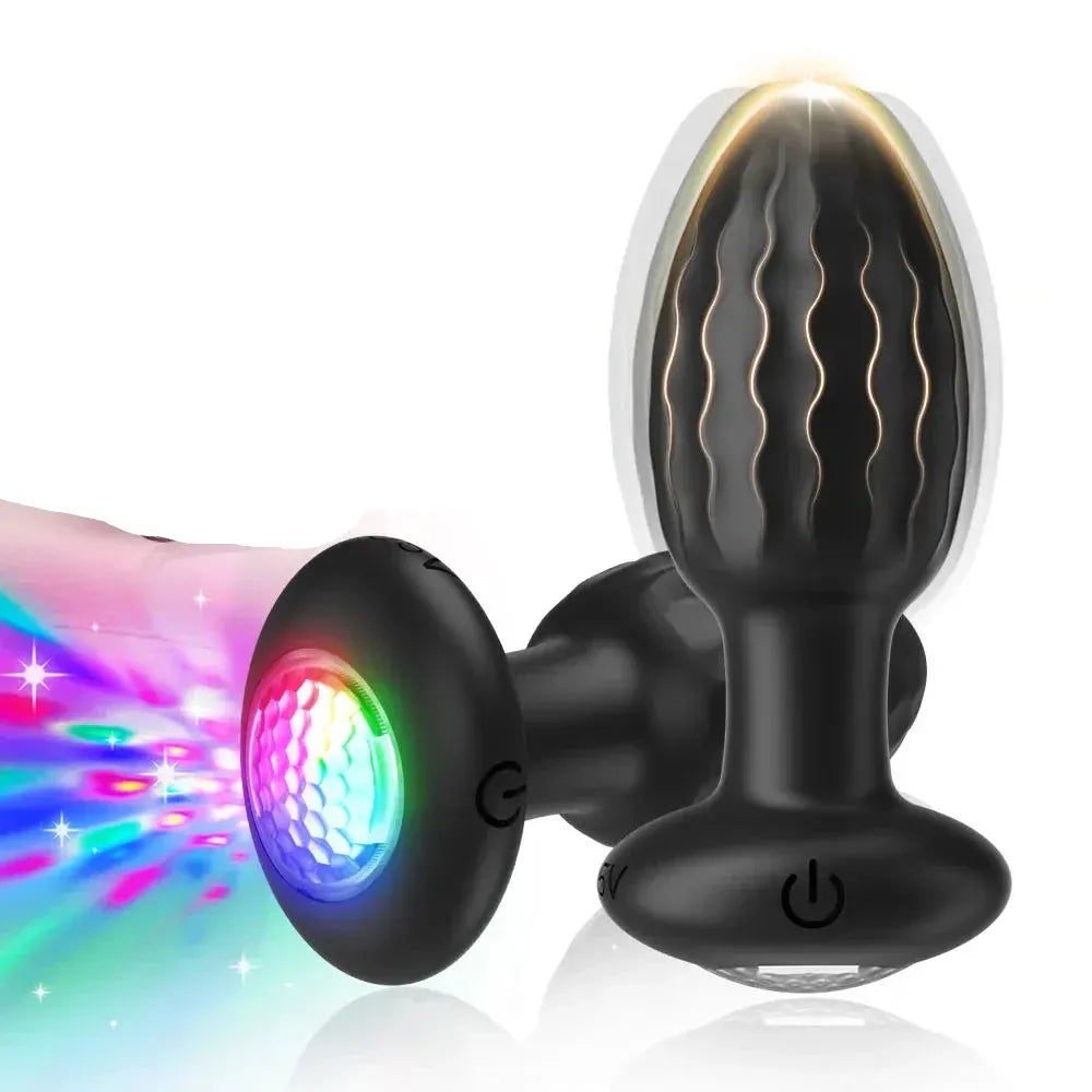 Remote Prostate Massager Led Light Anal Toy-0