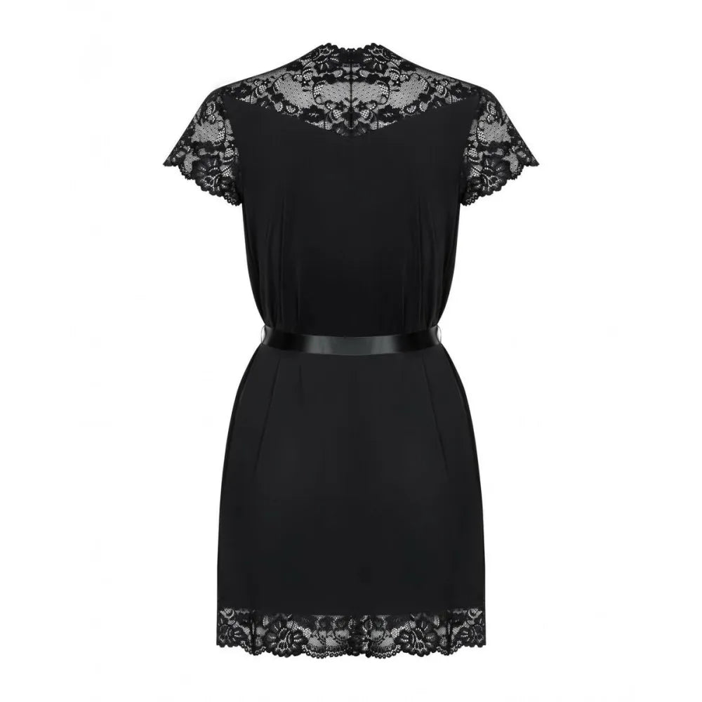 Robe By Obsessive Peignoir Black L/Xl-1