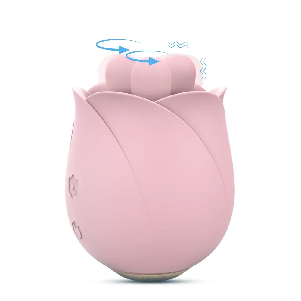 Rose Clit Stimulator 2 In 1 Oral Nipple Massager-6