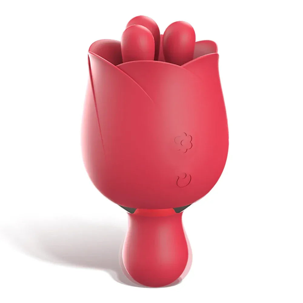 Rose Clit Stimulator 2 In 1 Oral Nipple Massager-7