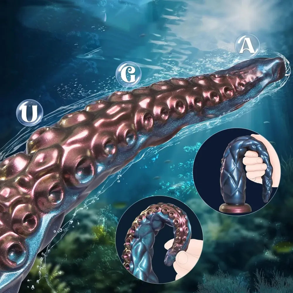 Silicone Tentacle Dildo with Suction Cup - Prostate Massager-2