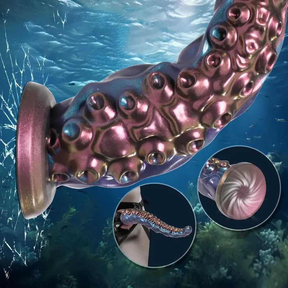 Silicone Tentacle Dildo with Suction Cup - Prostate Massager-3