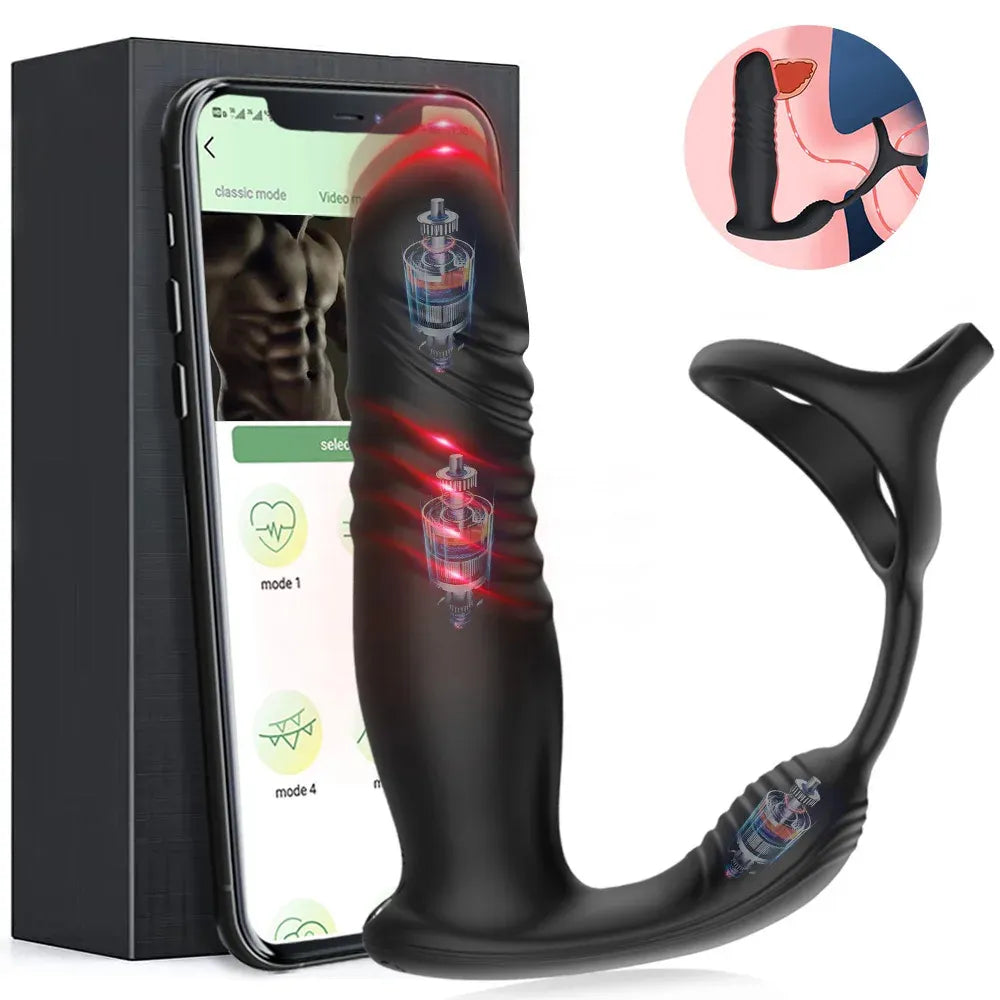 Smart Telescopic Anal Vibrator For Mens Pleasure-8