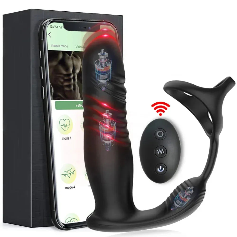 Smart Telescopic Anal Vibrator For Mens Pleasure-7