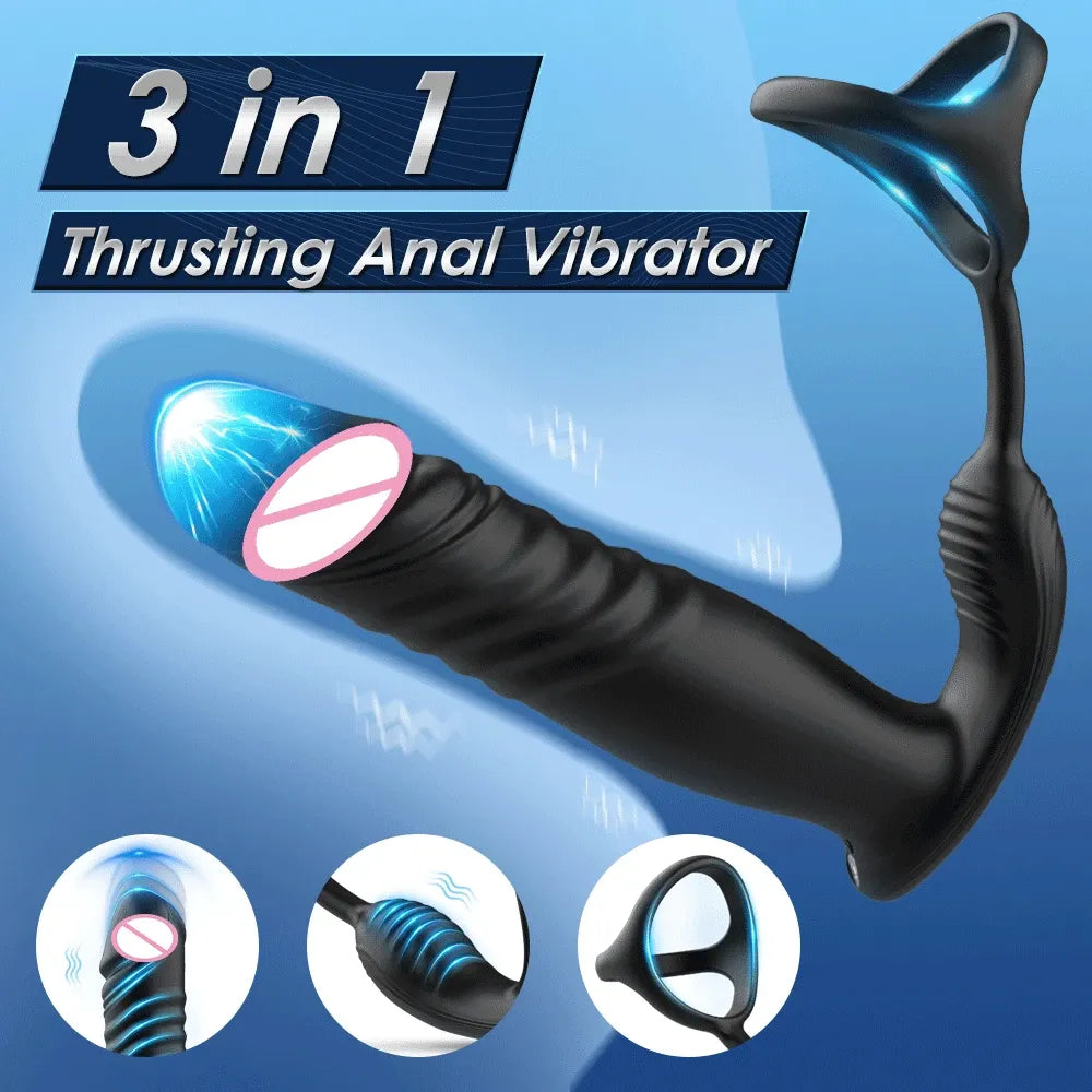 Smart Telescopic Anal Vibrator For Mens Pleasure-2