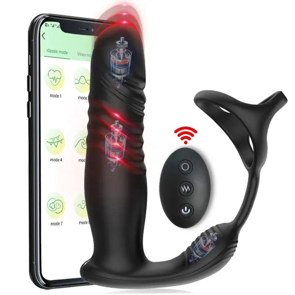 Smart Telescopic Anal Vibrator For Mens Pleasure-5