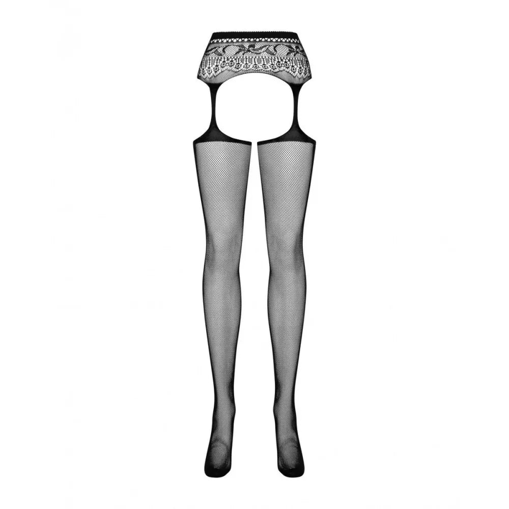 Stockings With Garter By Obsessive S307 Black S/M/L-2