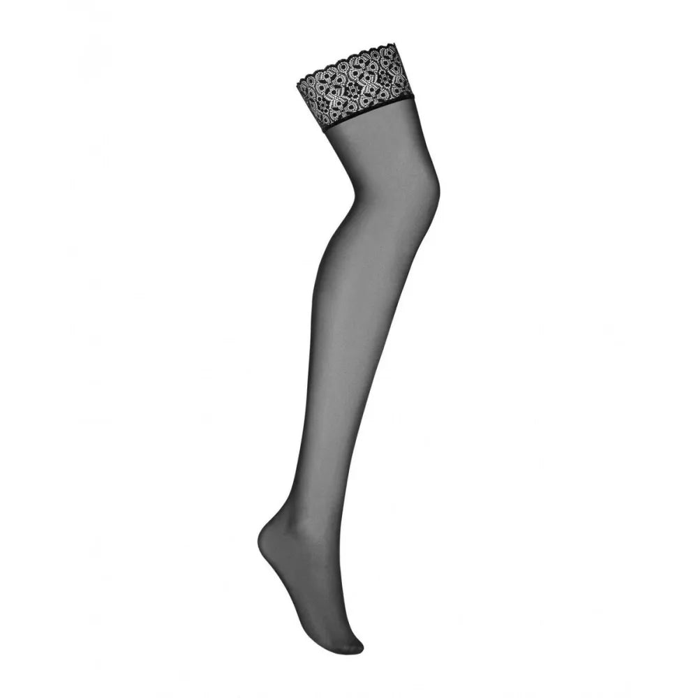 Stockings With Garter By Obsessive Shibu Black S/M-1