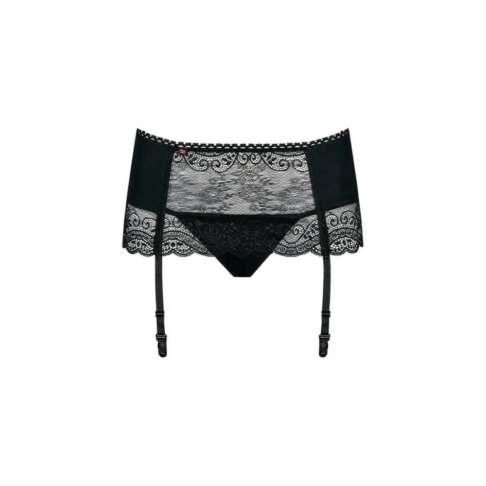 Suspender By Obsessive Miamor L/Xl Black-3
