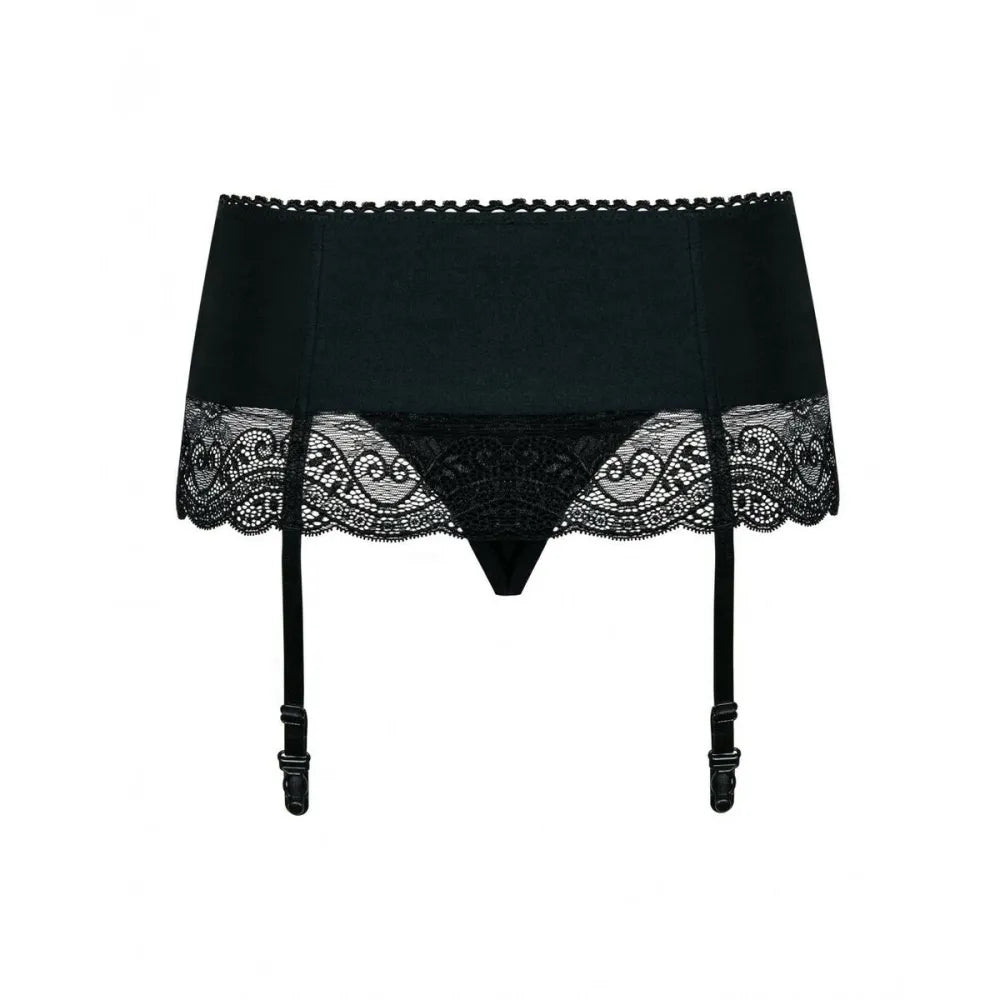 Suspender By Obsessive Miamor L/Xl Black-1