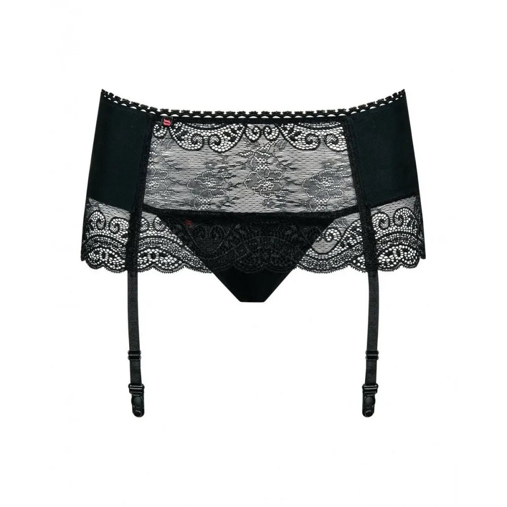 Suspender By Obsessive Miamor L/Xl Black-2
