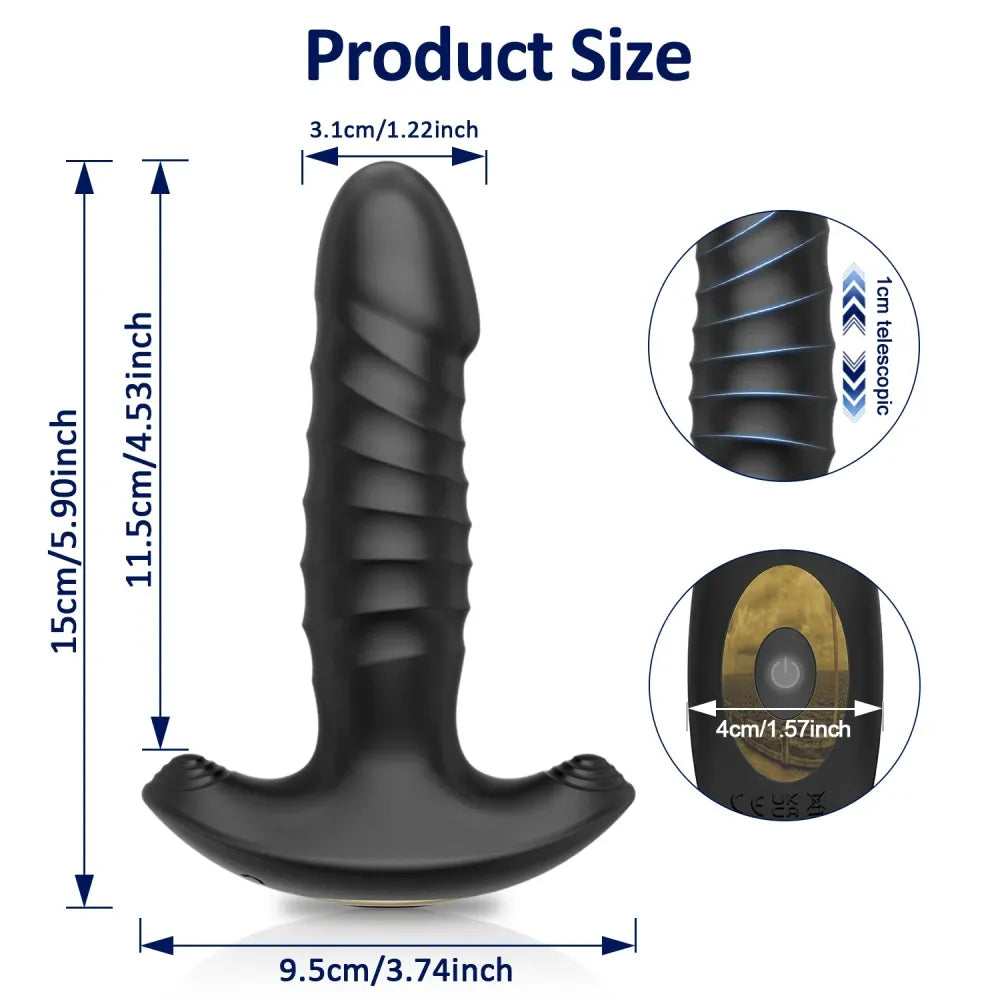 Telescopic G Spot Vibrator for Women App Controlled Thrusting Masturbator-3