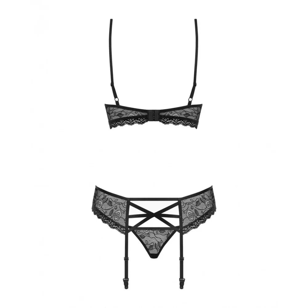 Underwear Set By Obsessive 818-Seg-1 Black S/M-1