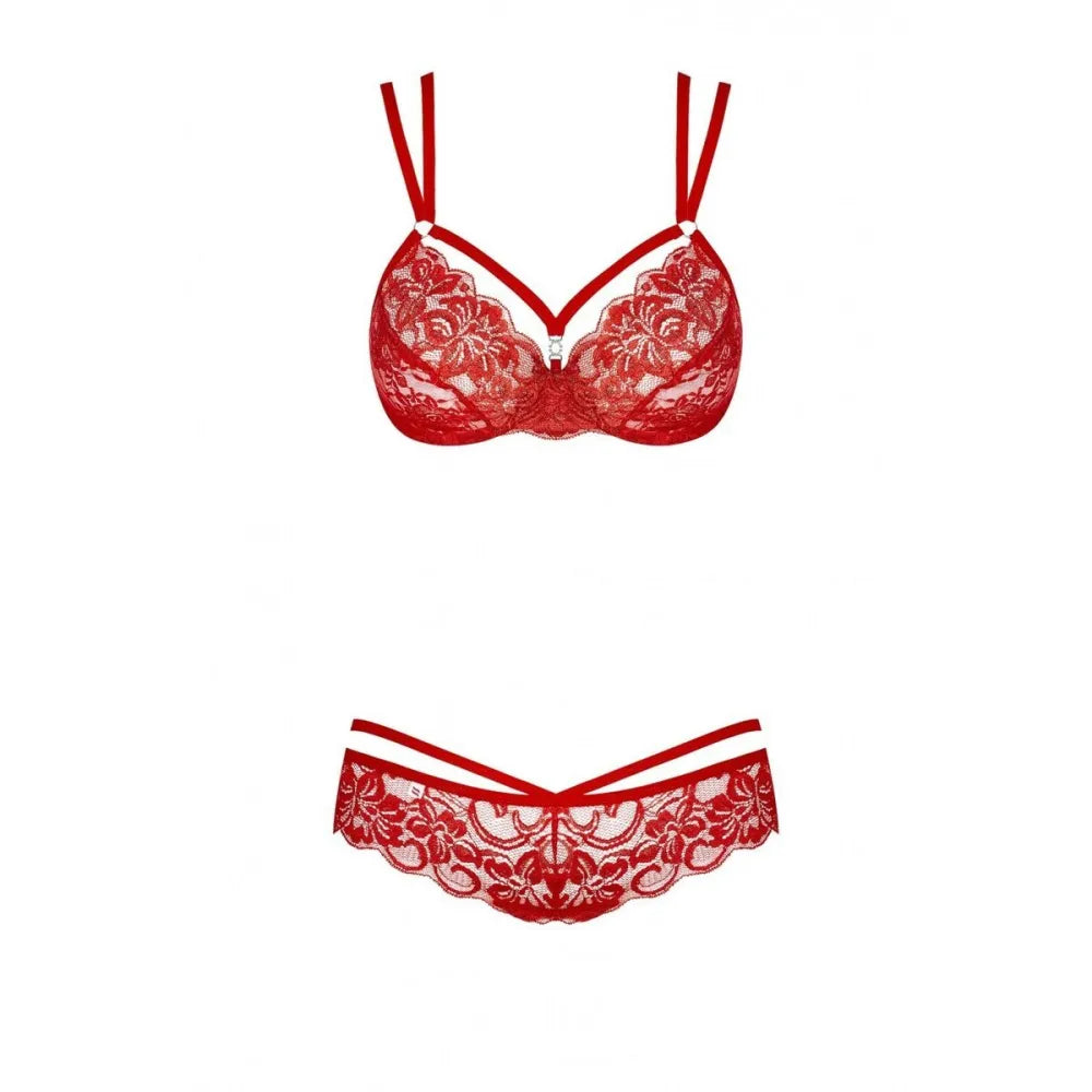 Underwear Set By Obsessive 860 Red S/M-3