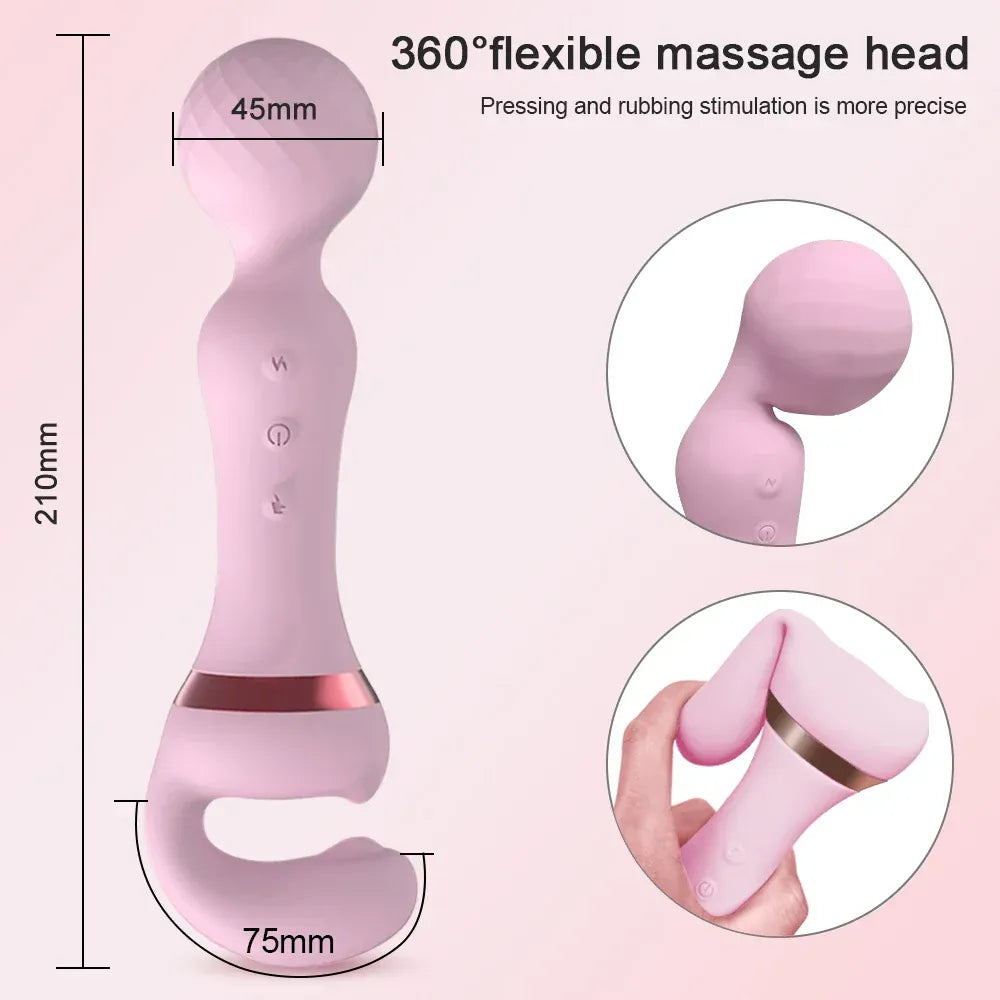 USB Recharge Av Vibrator 20 Modes for Female Pleasure-3
