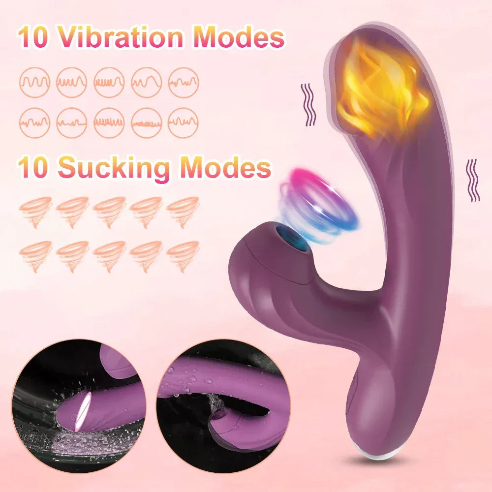 Vibrating Clit Sucker for Women G Spot Stimulator Heat-2