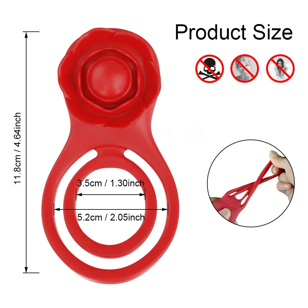 Vibrating Cock Ring for Men Delay Ejaculation Stimulate for Couples-4