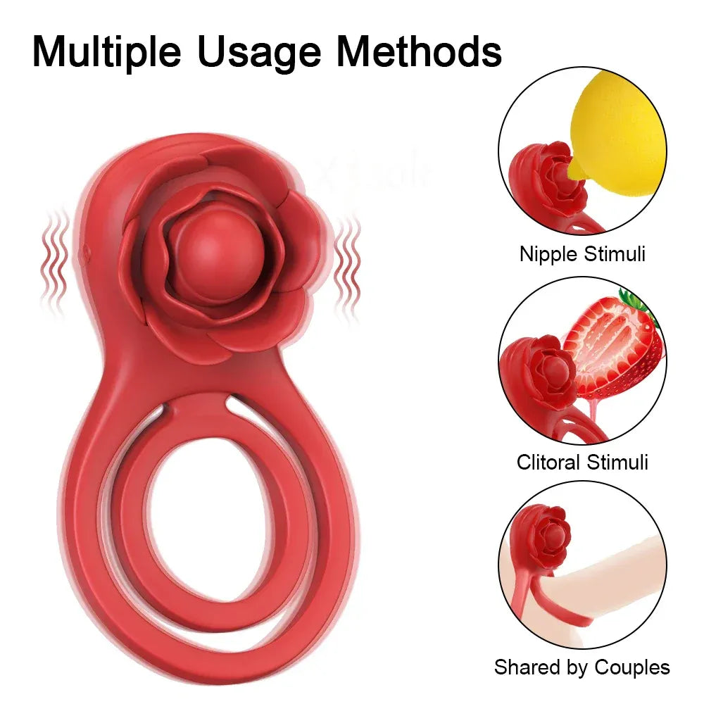 Vibrating Cock Ring for Men Delay Ejaculation Stimulate for Couples-2
