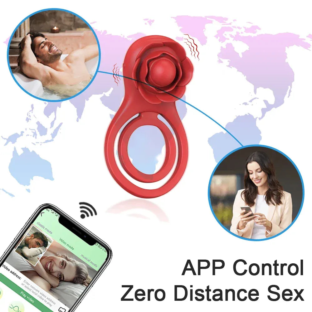 Vibrating Cock Ring for Men Delay Ejaculation Stimulate for Couples-1