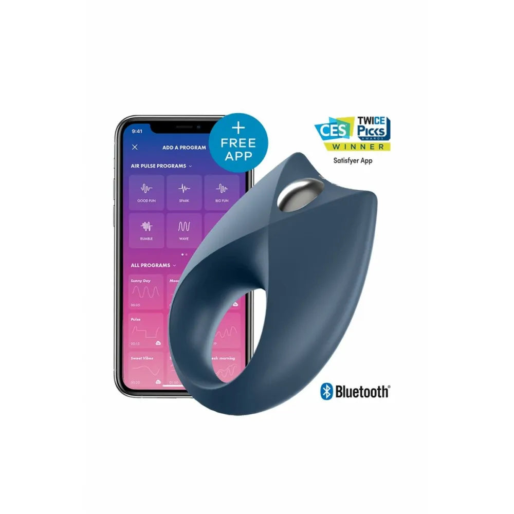 Vibrating Ring By Satisfyer Satro Blue-0