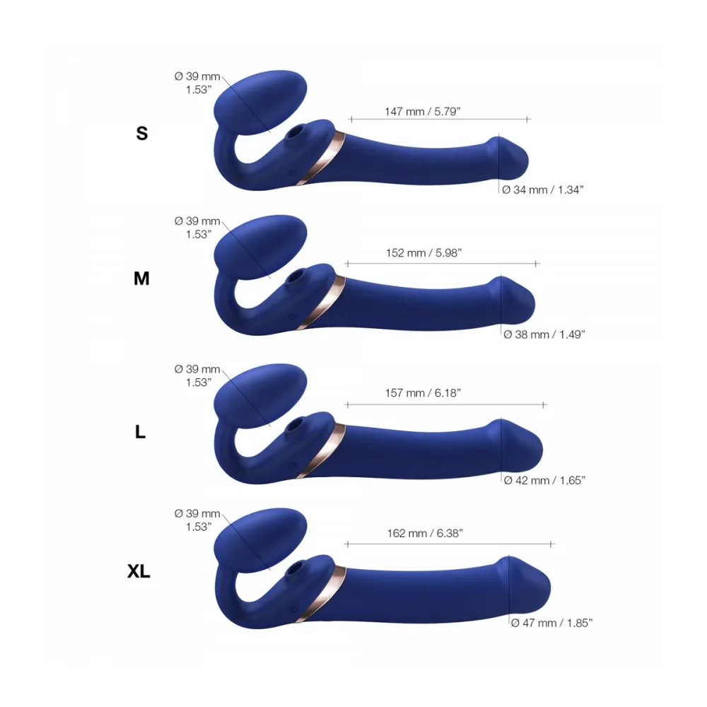 Vibrator By StrapOnMe 6017401 Blue L-4
