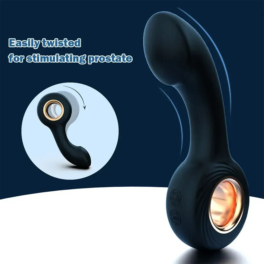 Waterproof Male Prostate Massager Vibrating Anal Plug for Men-3