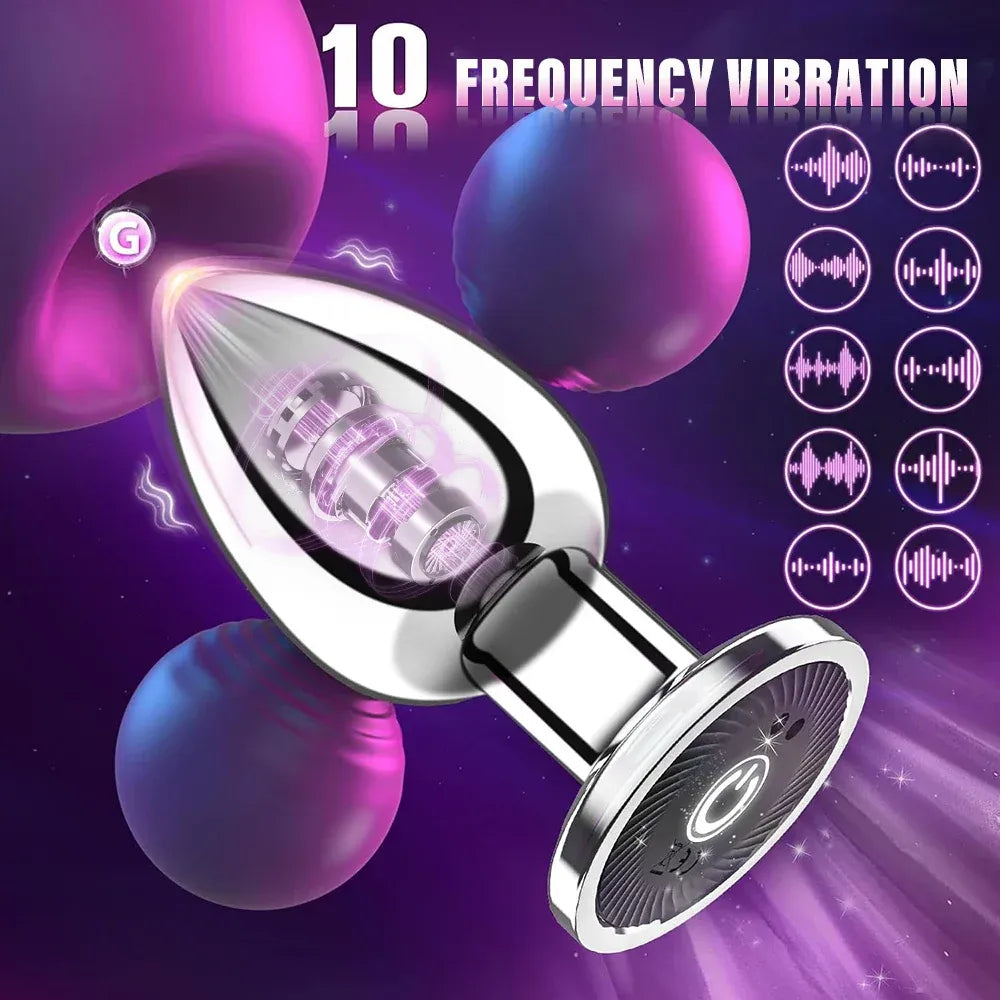 Waterproof Vibrating Anal Plug-3