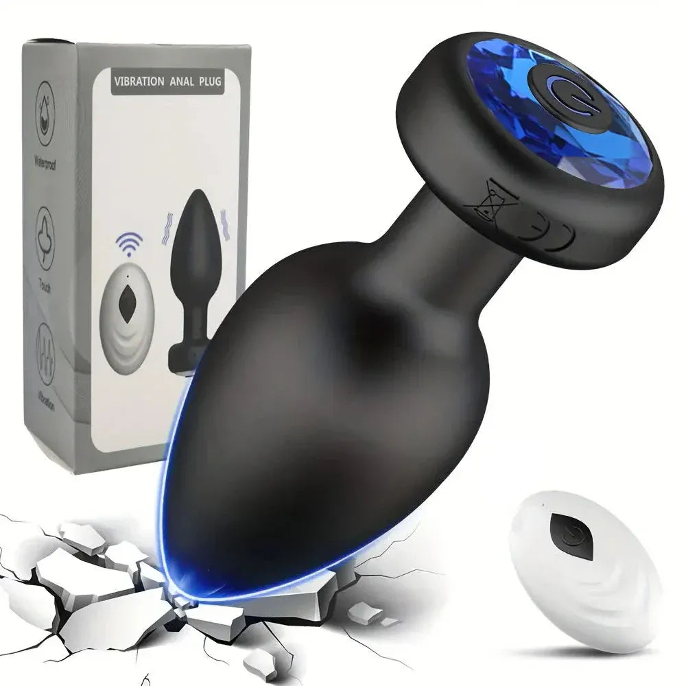 Wireless Anal Plug Vibrator For Men Remote Control Massager-0