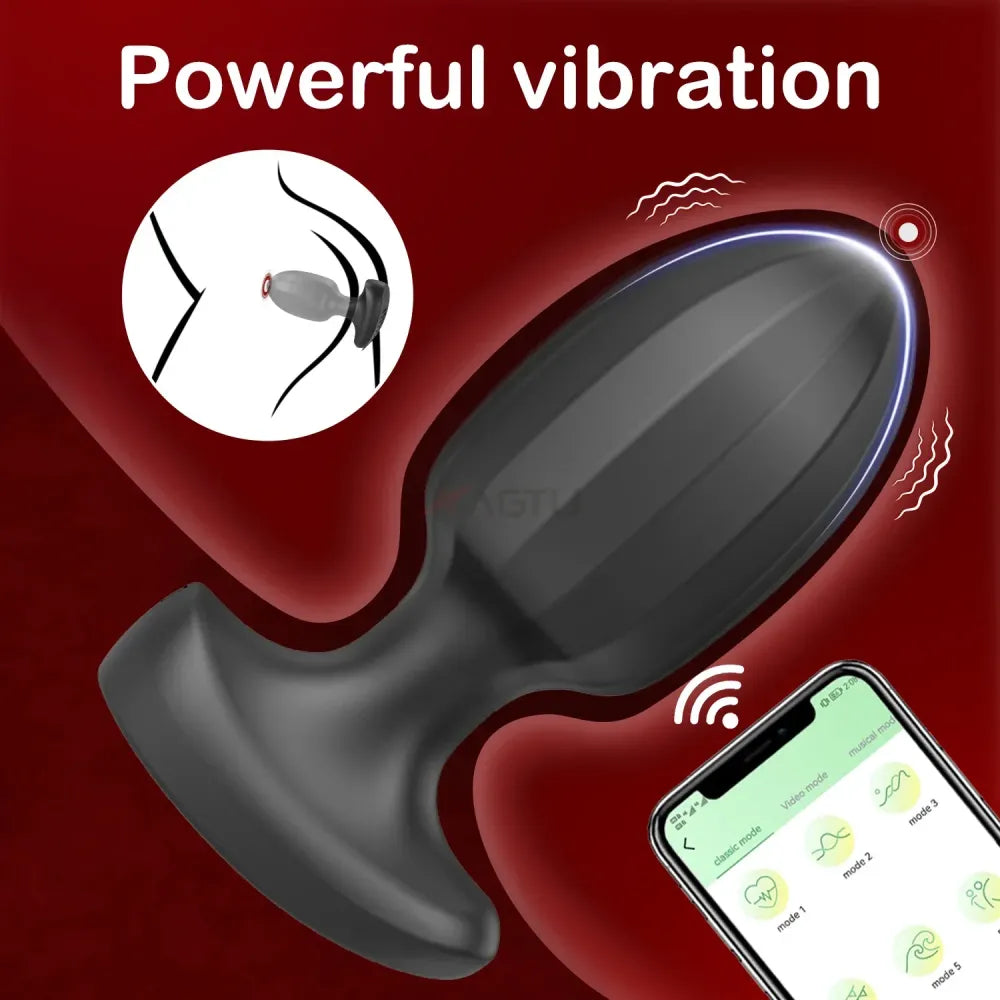 Wireless Bluetooth Anal Vibrator for Men and Women-3
