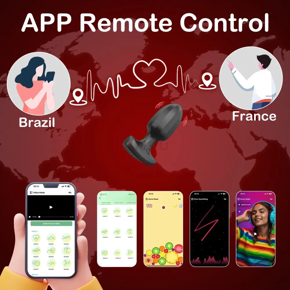 Wireless Bluetooth Anal Vibrator for Men and Women-4