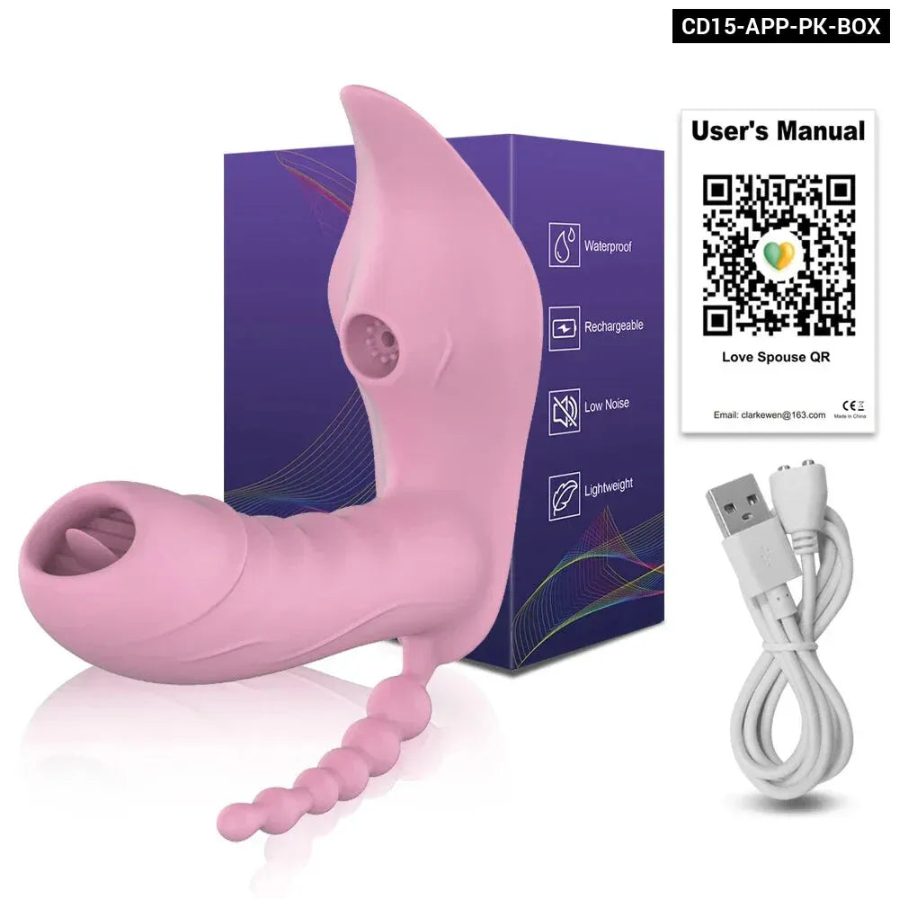 Wireless Remote Control Dildo Vibrator 3 In 1 Stimulator for Women-6