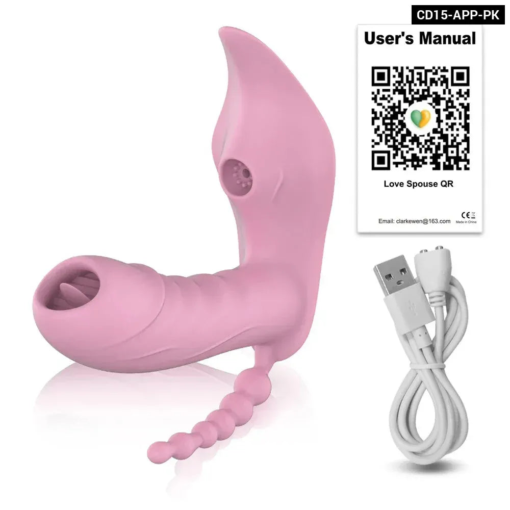 Wireless Remote Control Dildo Vibrator 3 In 1 Stimulator for Women-8