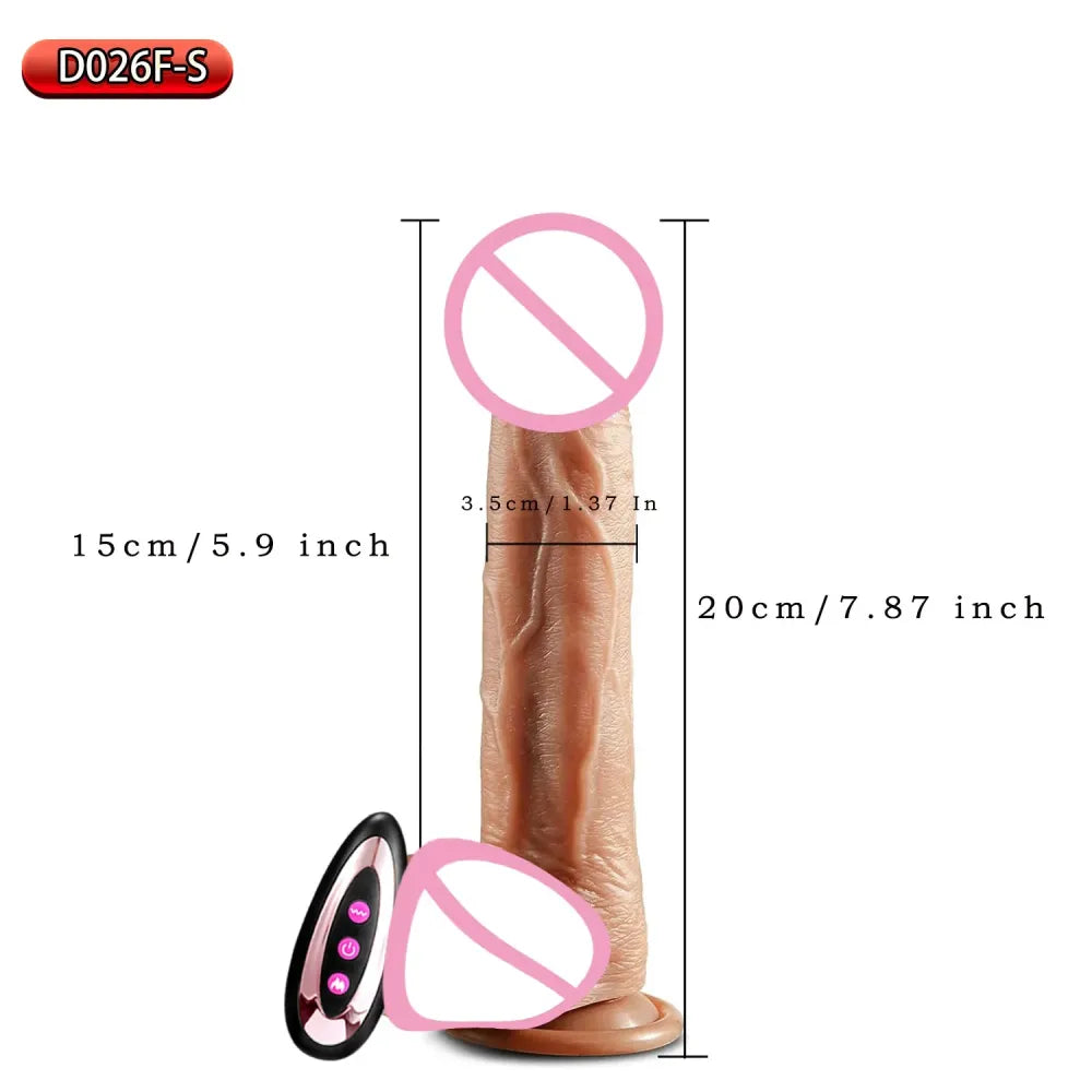 Wireless Remote Dildo - Thrusting & Vibrating-6