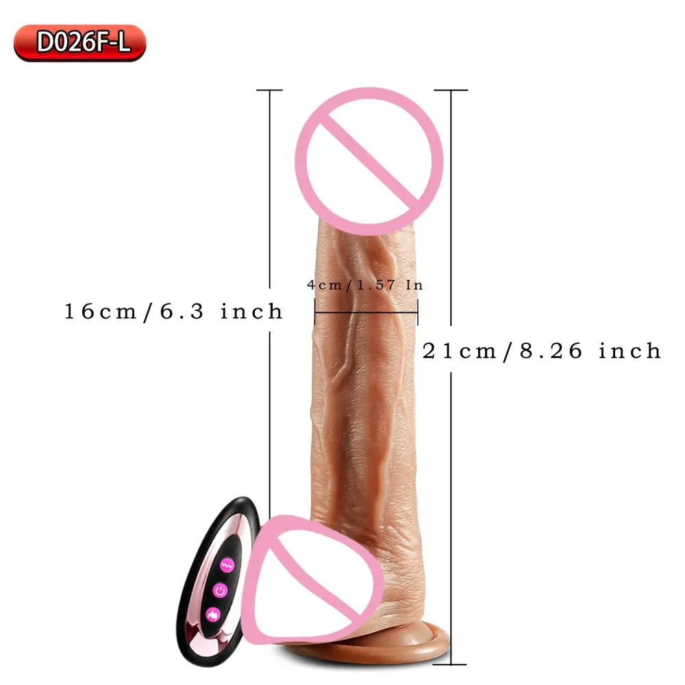 Wireless Remote Dildo - Thrusting & Vibrating-5