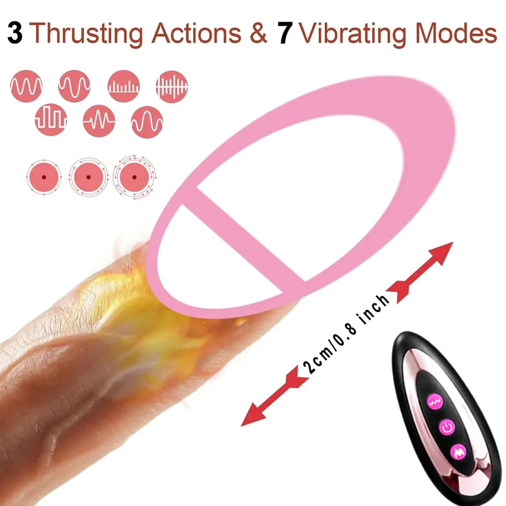 Wireless Remote Dildo - Thrusting & Vibrating-1