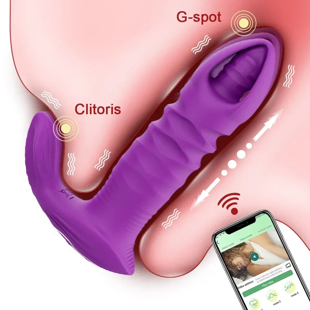 Wireless Thrusting Anal Vibrator for Women-1