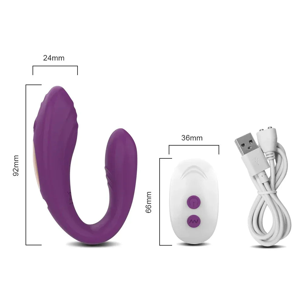 Wireless U-Shaped Clitoris Vibrator for Couples-5