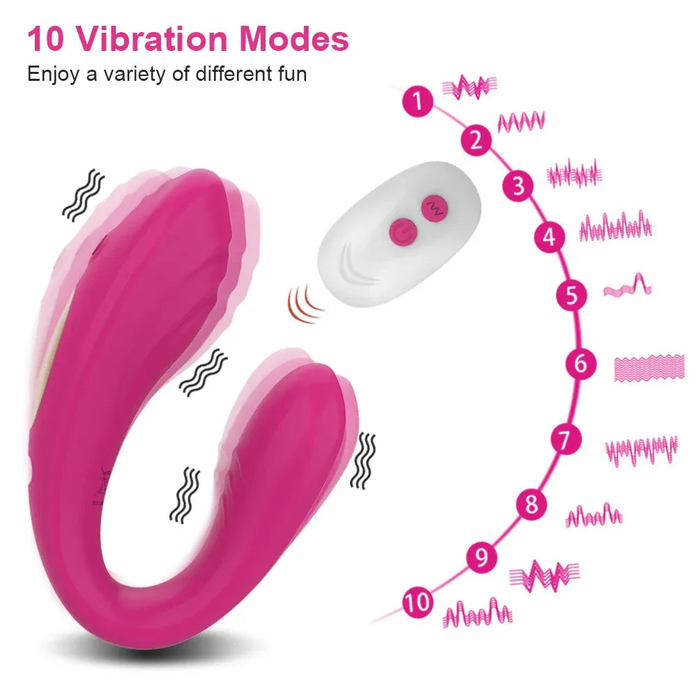 Wireless U-Shaped Clitoris Vibrator for Couples-1