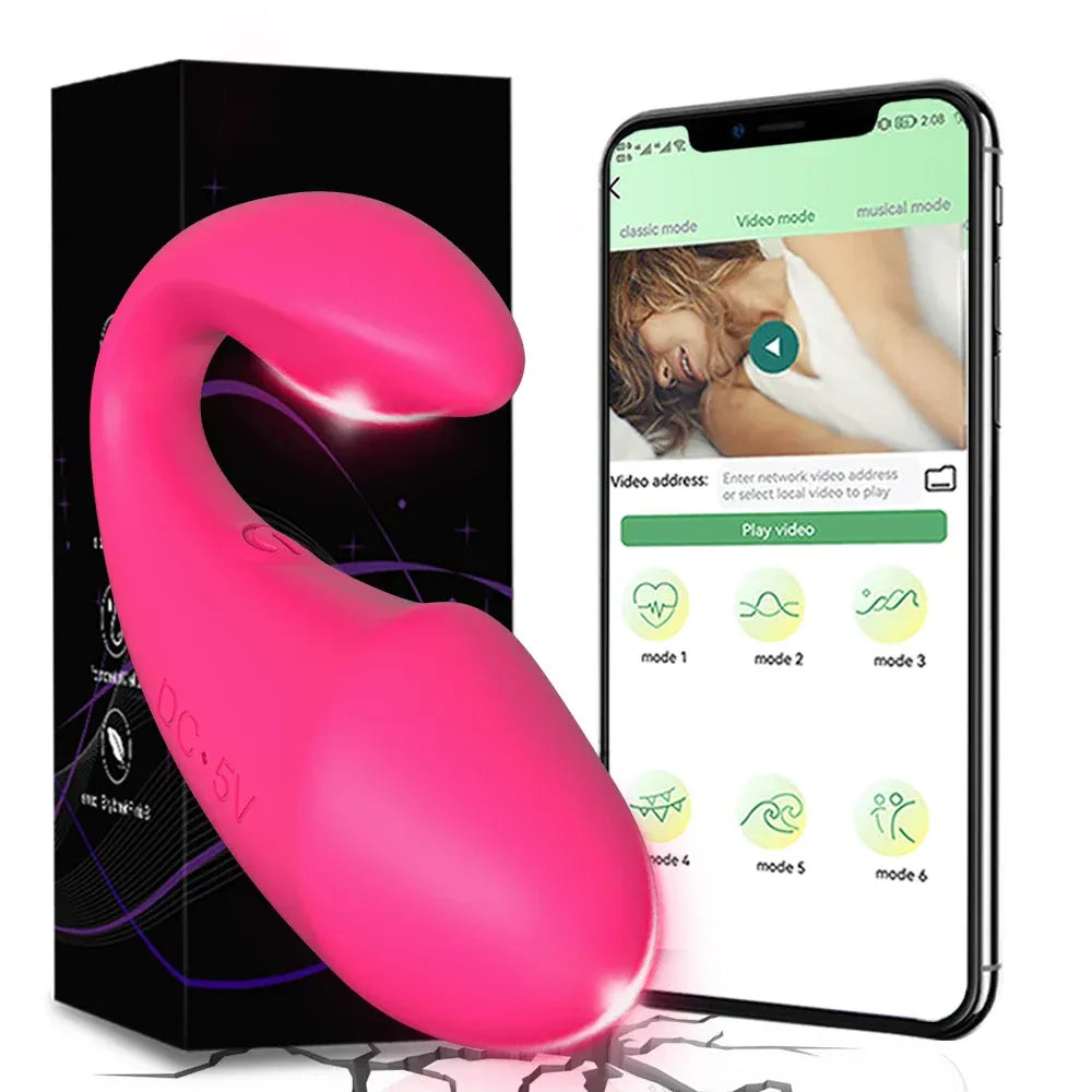 Wireless Vibrating Dildo for Couples - Bluetooth Control-8